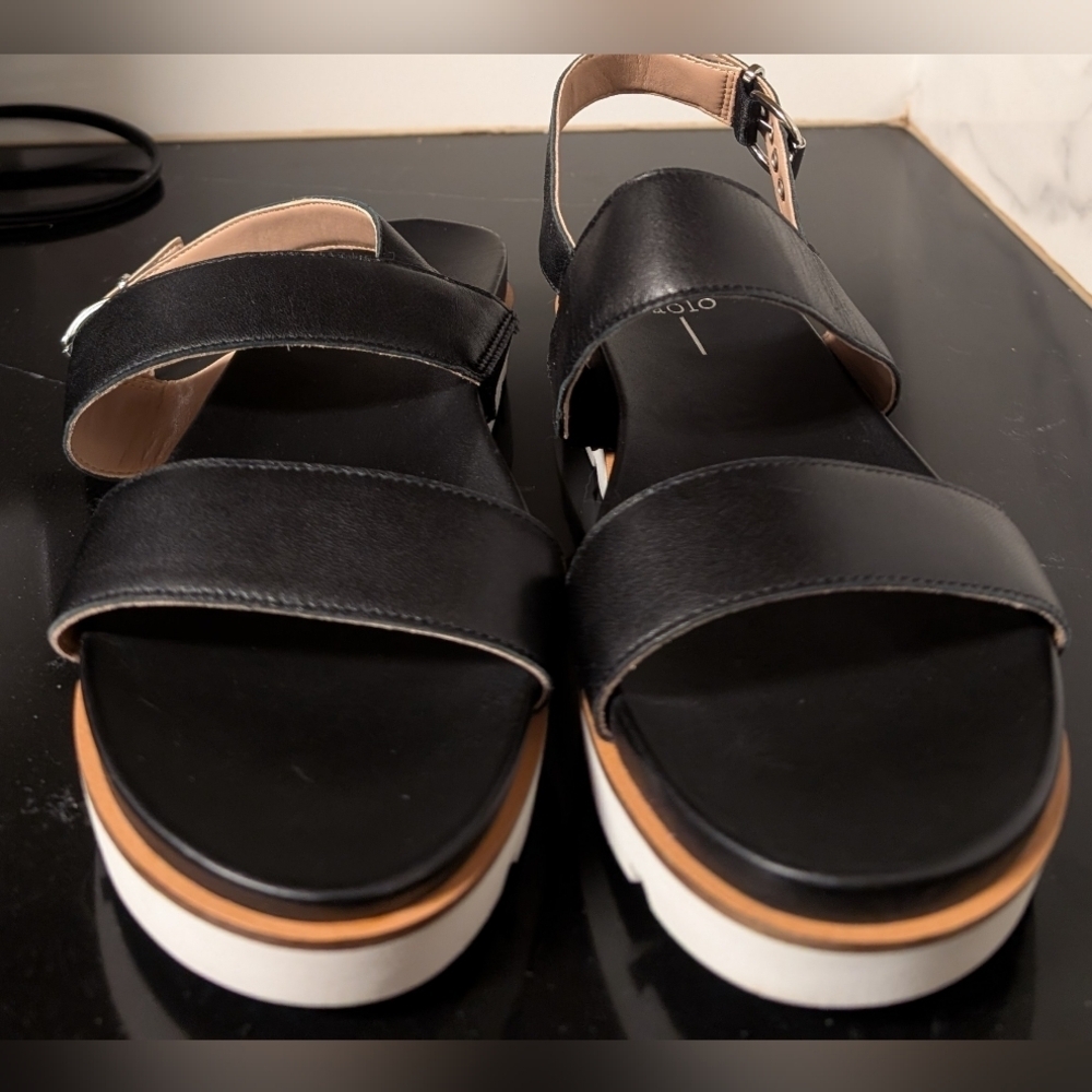 Linea Paolo Black Strap Open-Toe Sandals Size 8M NWT MSRP $89.95 - Picture 3 of 7